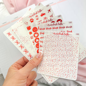 Red Glitter Foil