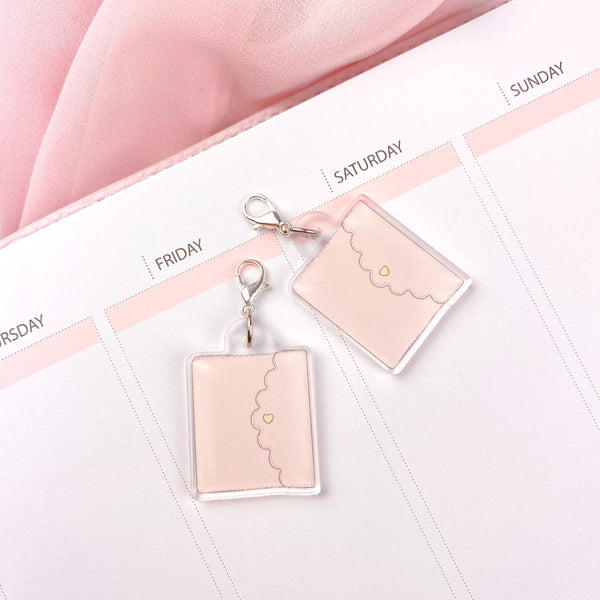 Pink Planner || Acrylic Charm // Key Chain