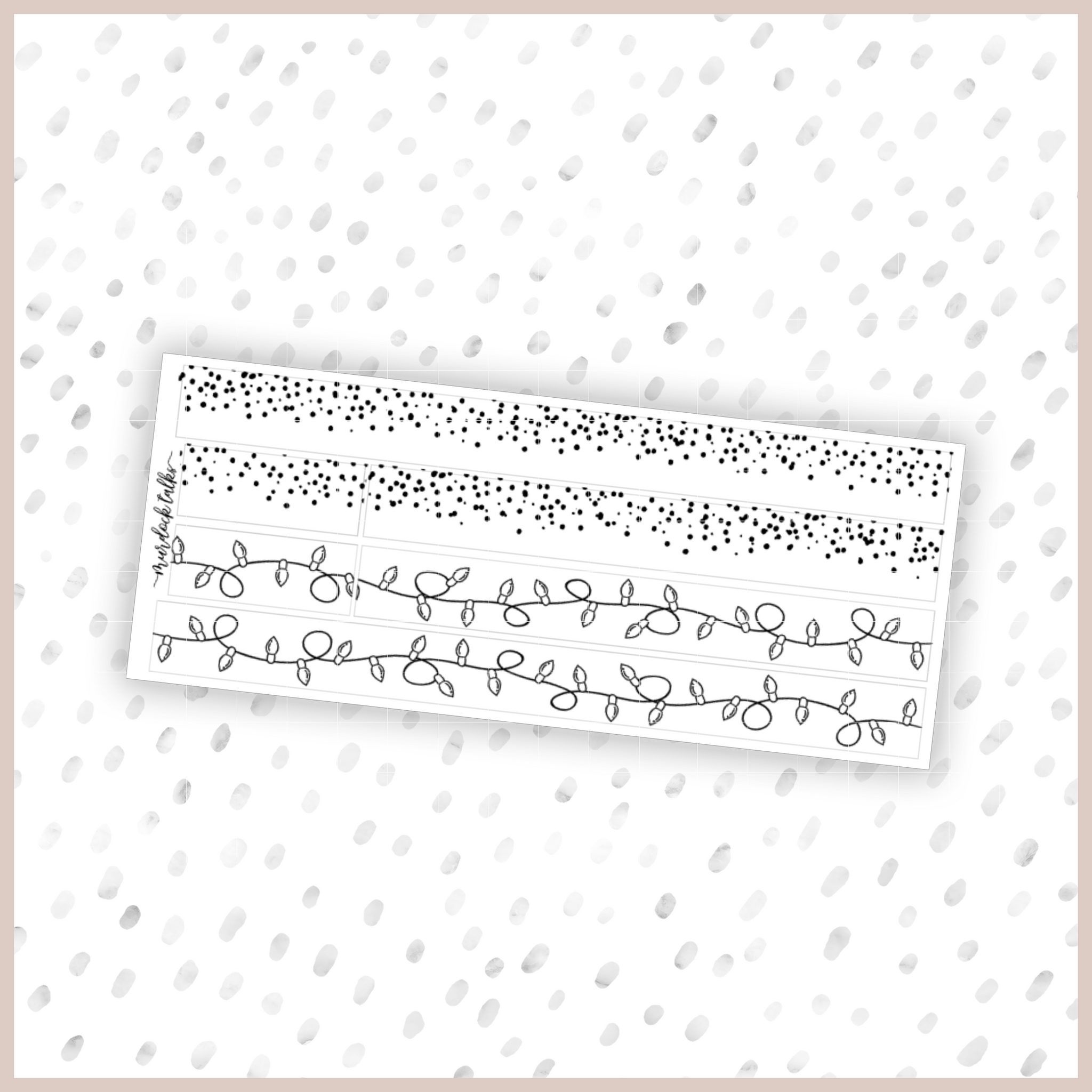 Christmas Light Washi Overlay