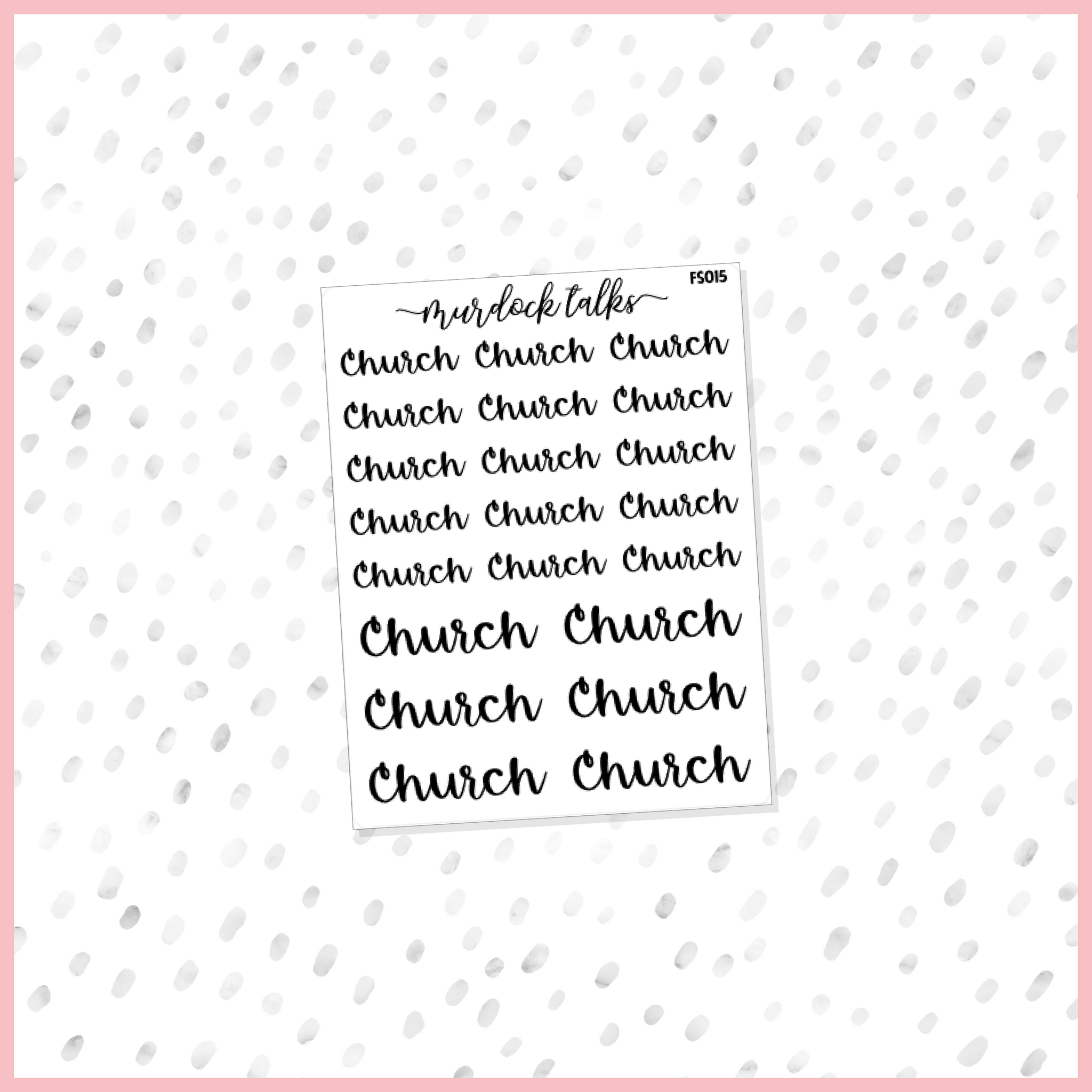 Church Script || FOIL