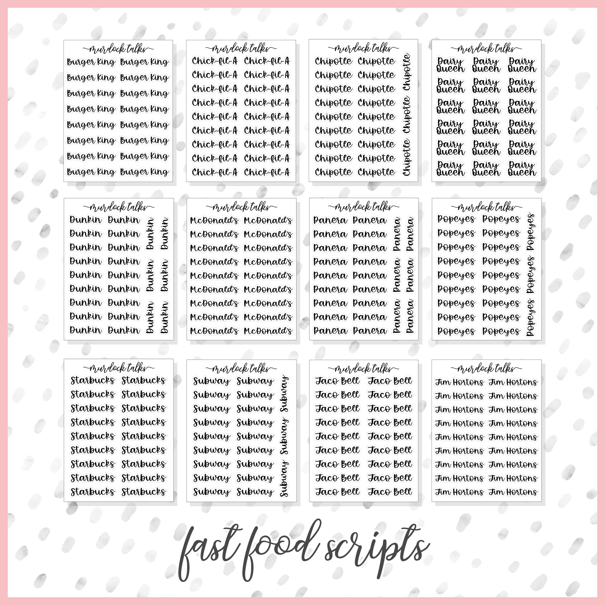 Fast Food Scripts || FOIL
