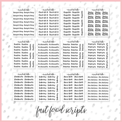 Fast Food Scripts || FOIL