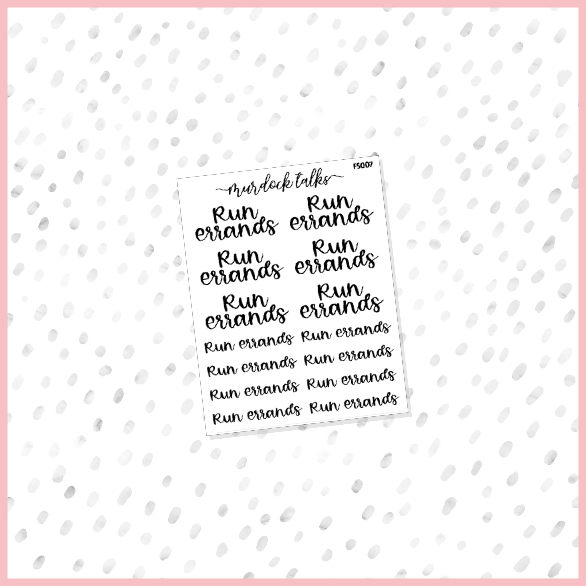 Run Errands Script || FOIL