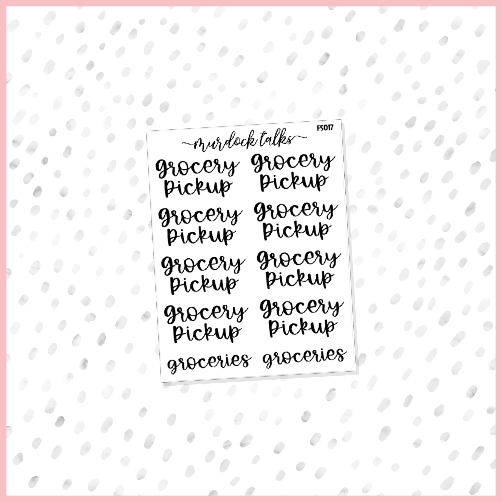 Grocery Pickup Script || FOIL