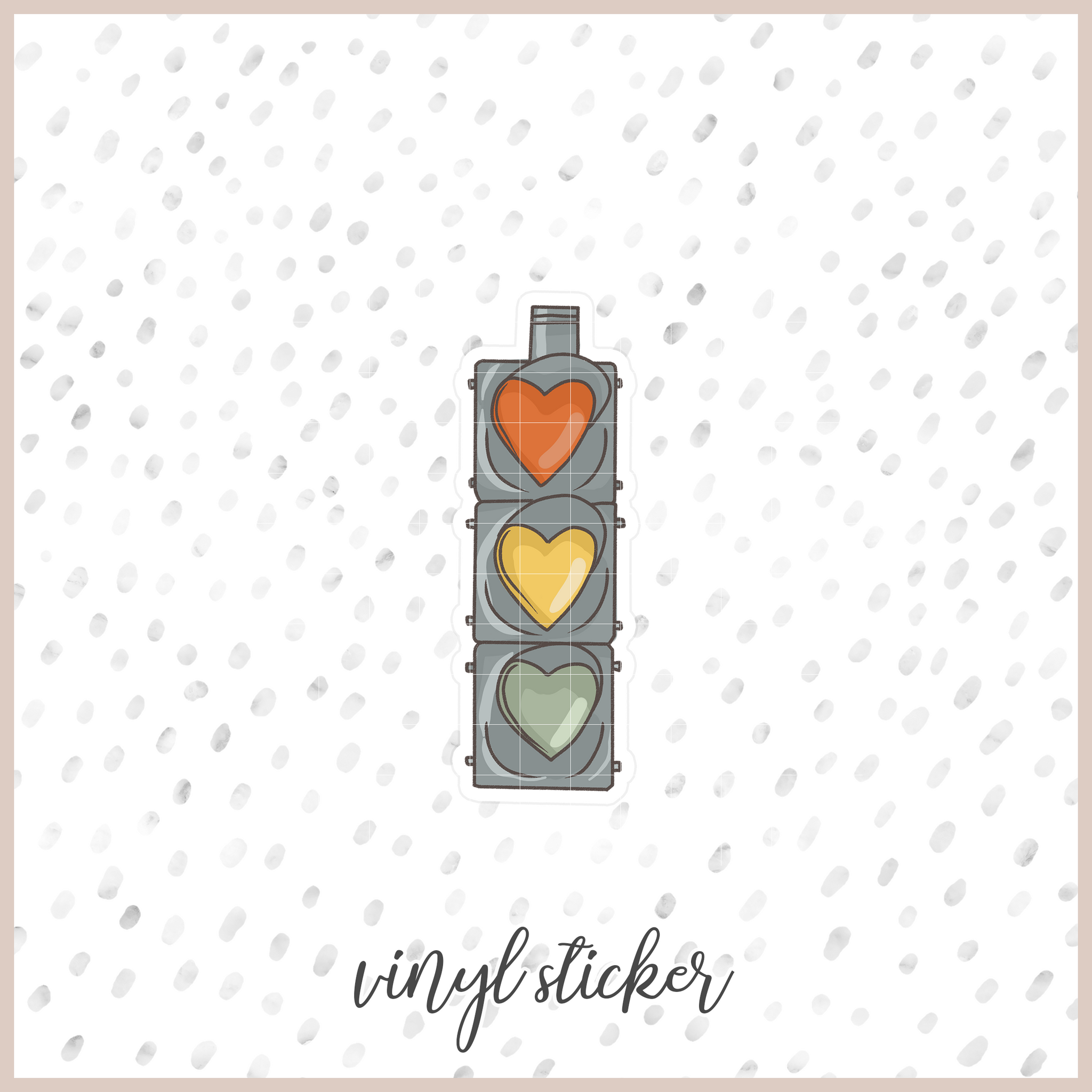 Heart Traffic Light  || Vinyl Sticker