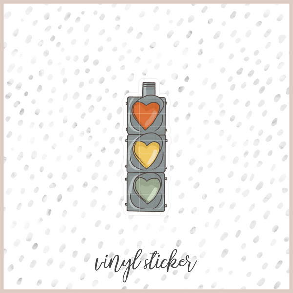 Heart Traffic Light  || Vinyl Sticker