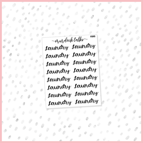 Laundry Script || FOIL