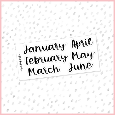Months - January to June || FOIL