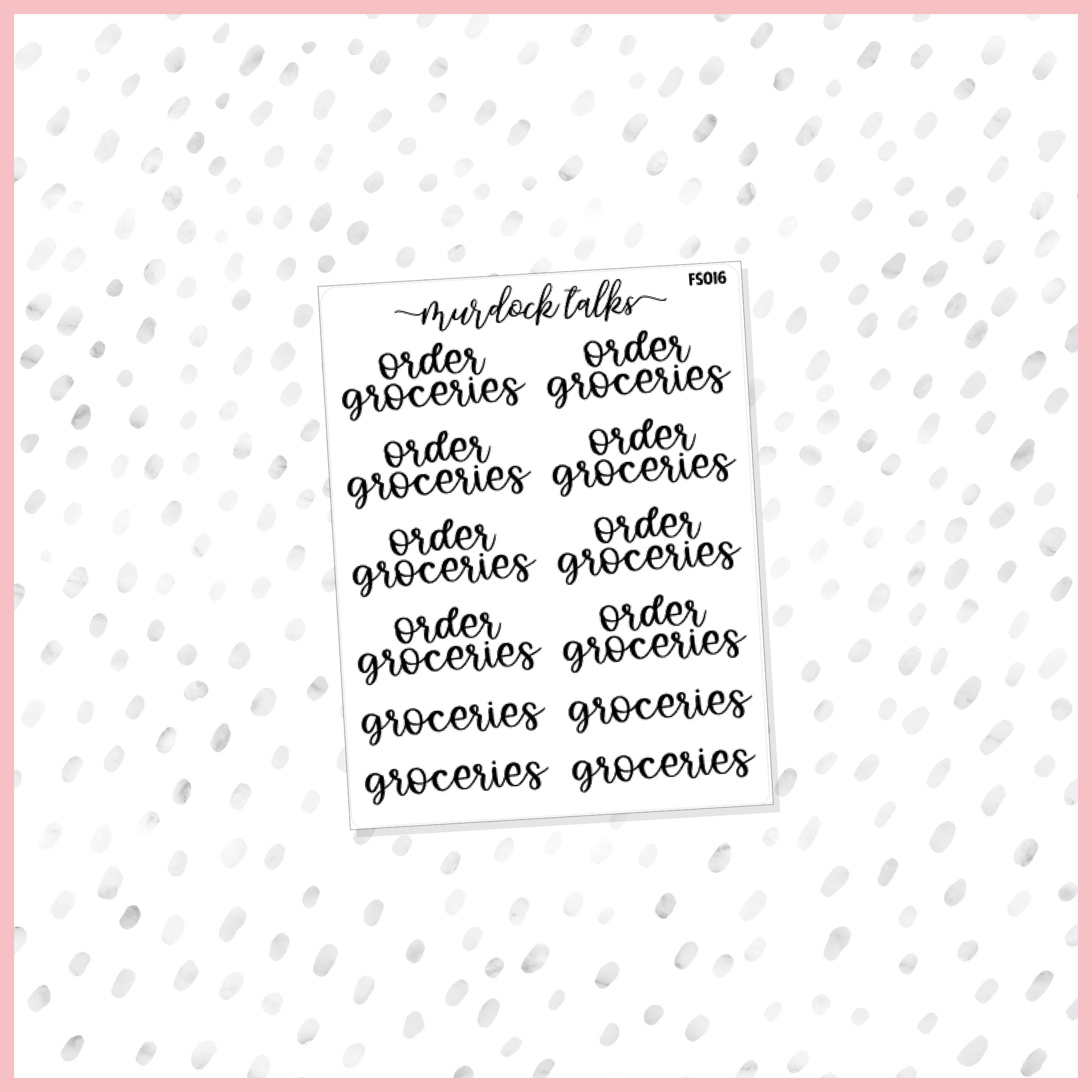 Order Groceries Script || FOIL