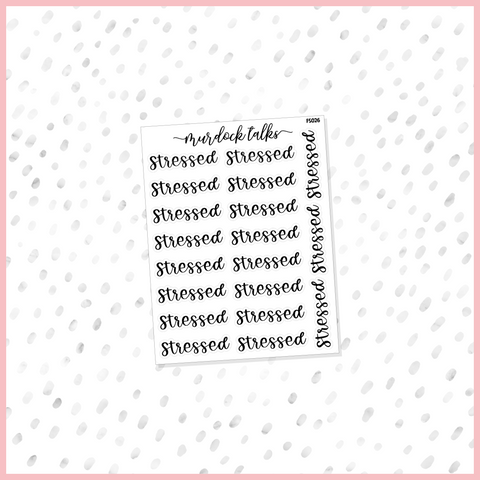 Stressed Script || FOIL