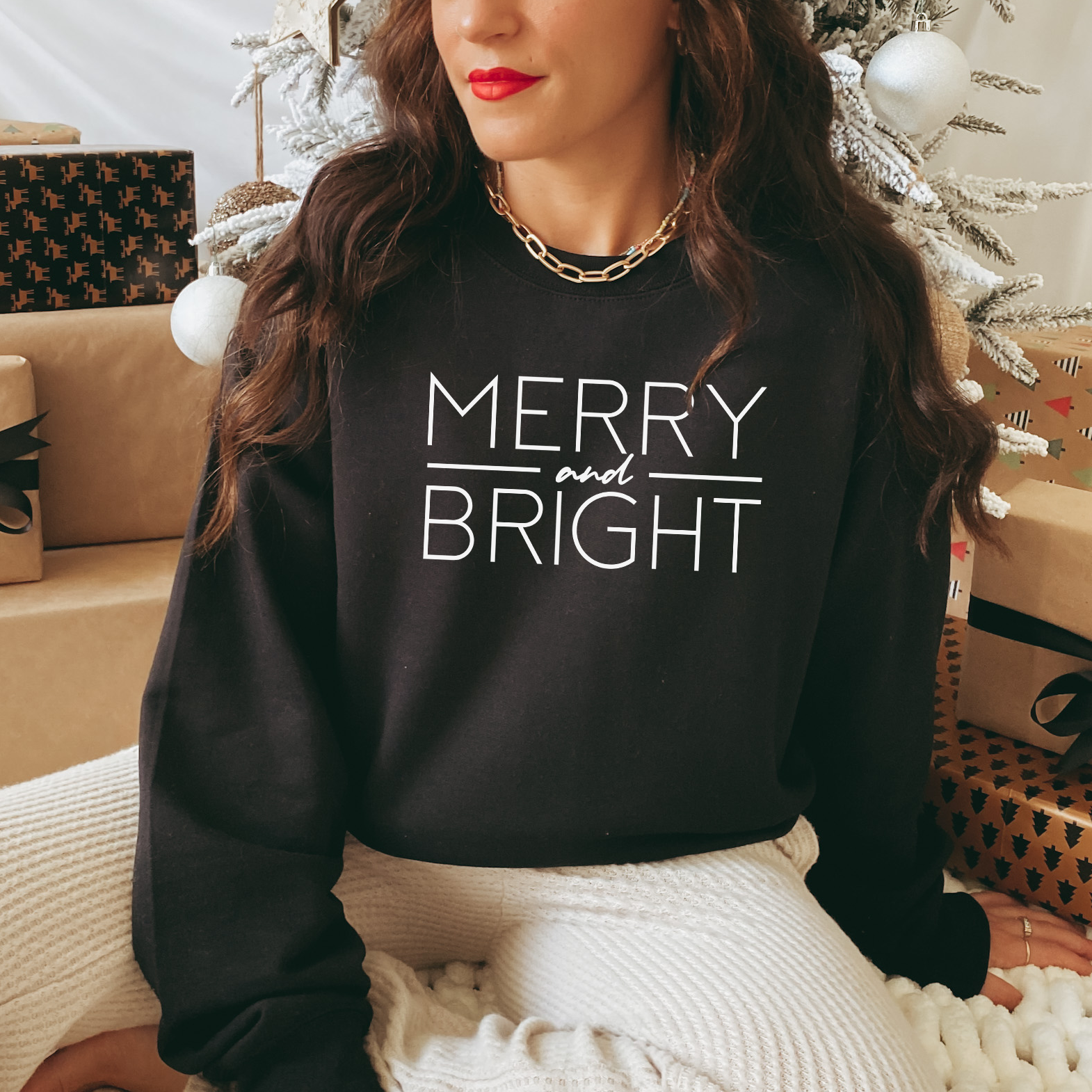 Merry & Bright || Unisex Crew Neck Sweater