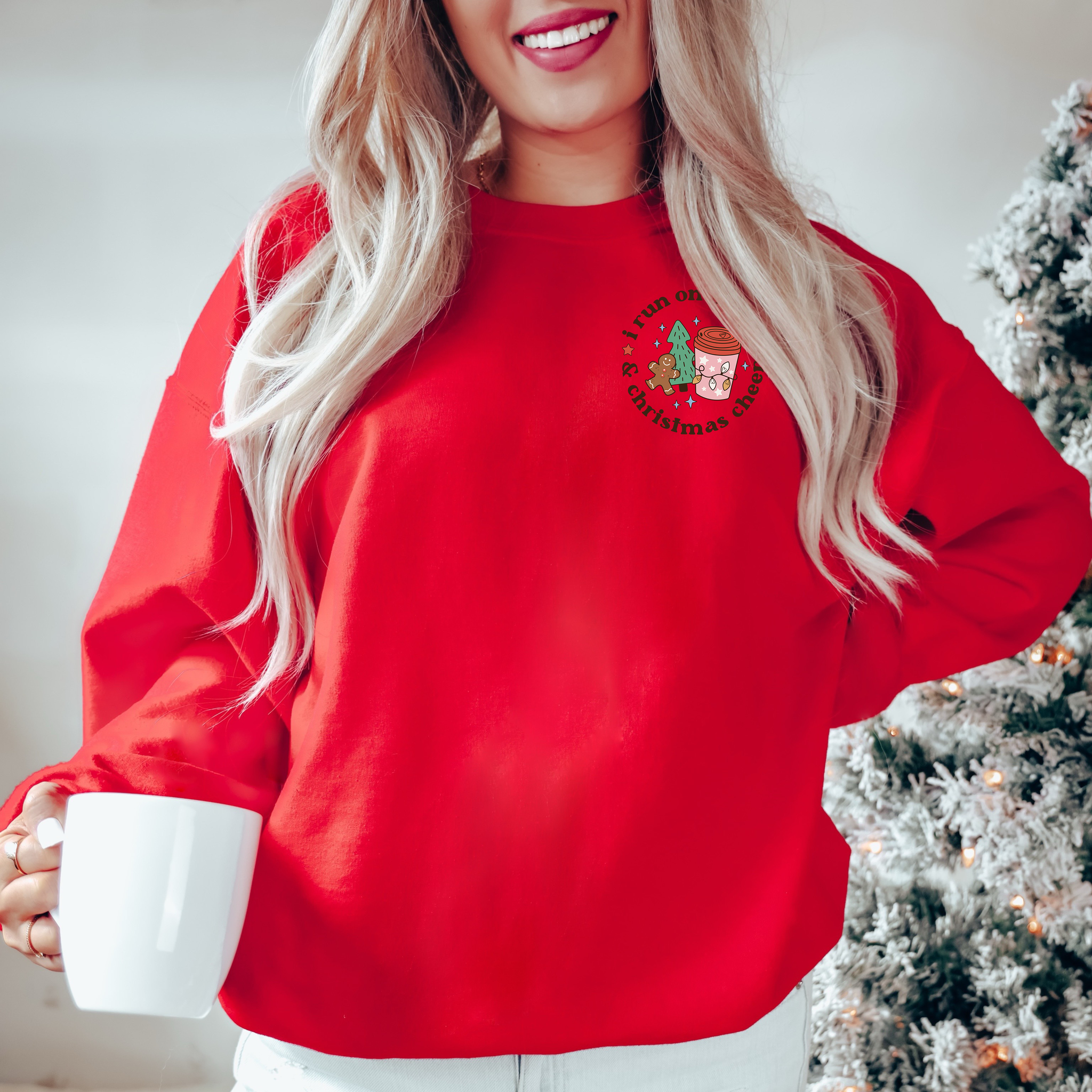 Coffee & Cheer || Unisex Crew Neck Sweater