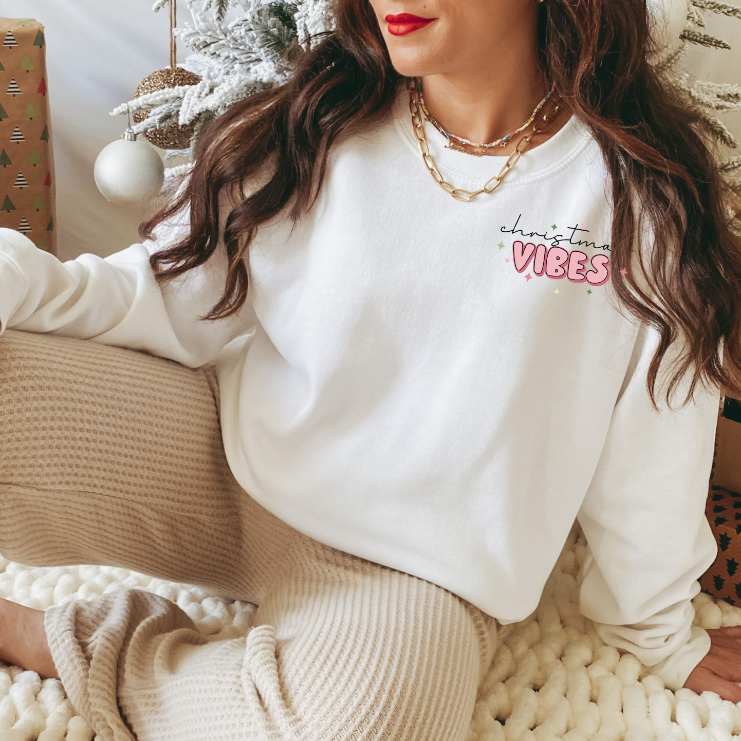 Christmas Vibes || Unisex Crew Neck Sweater