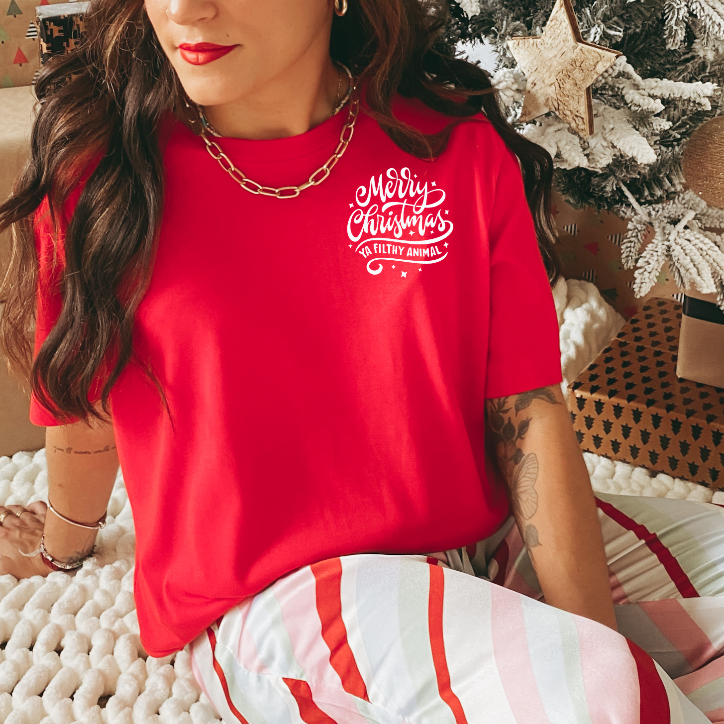 Merry Christmas Ya Filthy Animal || Unisex Relaxed T-Shirt