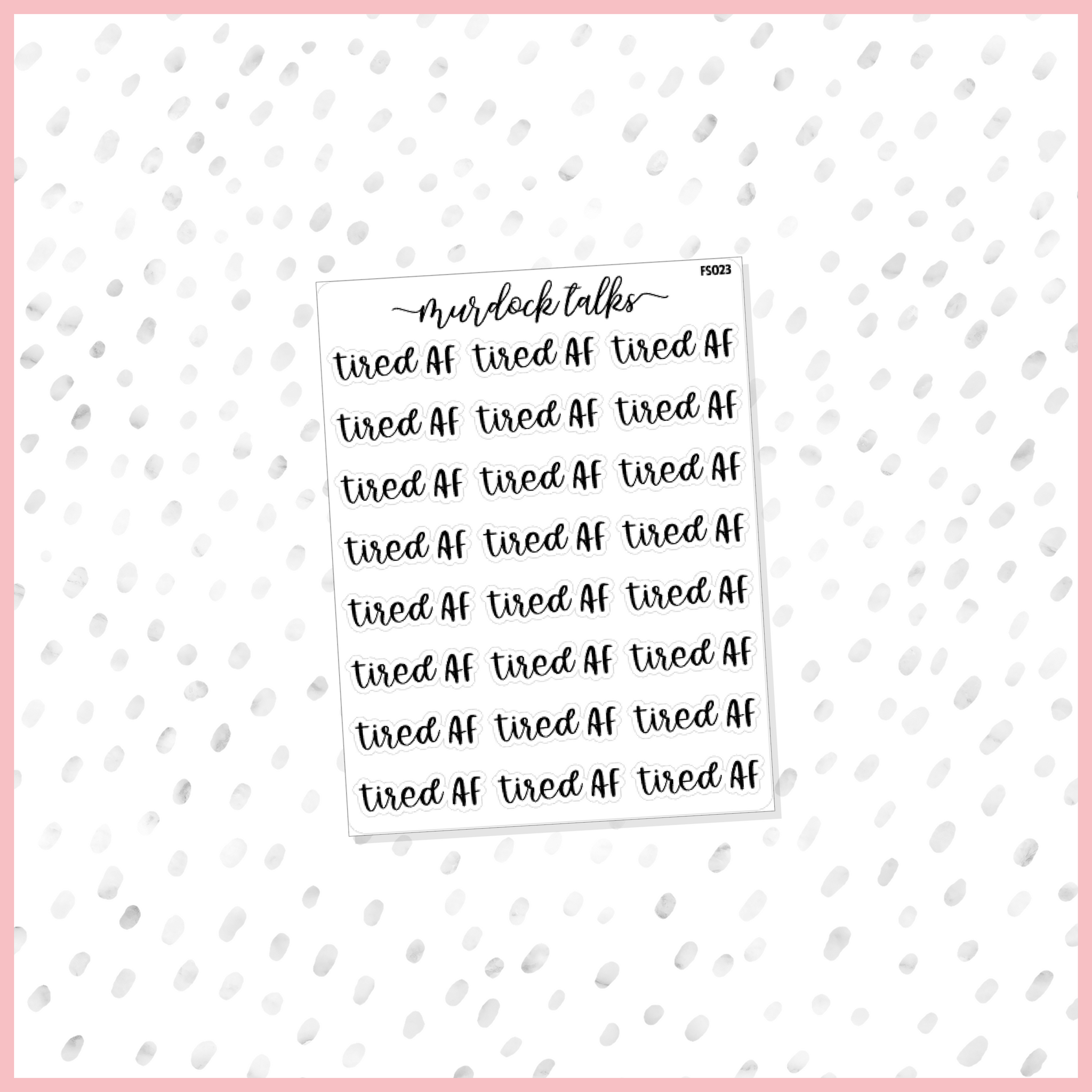 Tired AF Script || FOIL