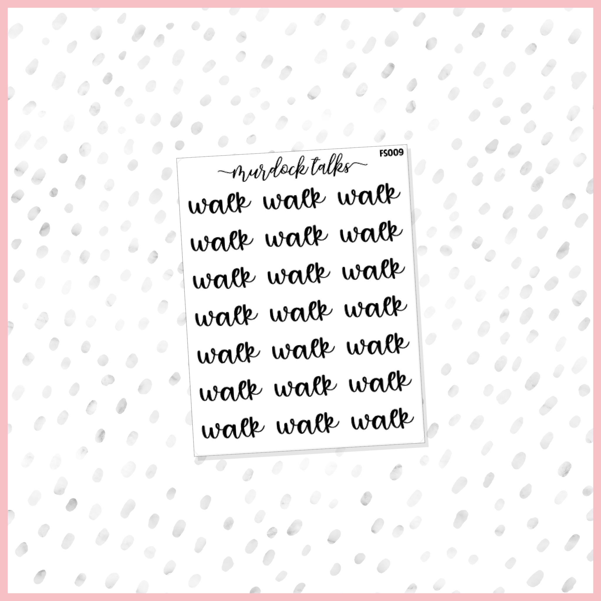 Walk Script || FOIL