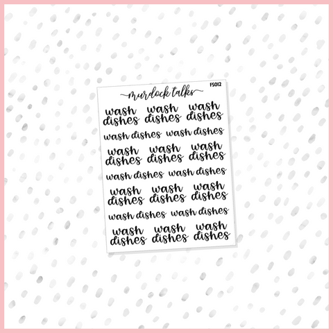Wash Dishes Script || FOIL