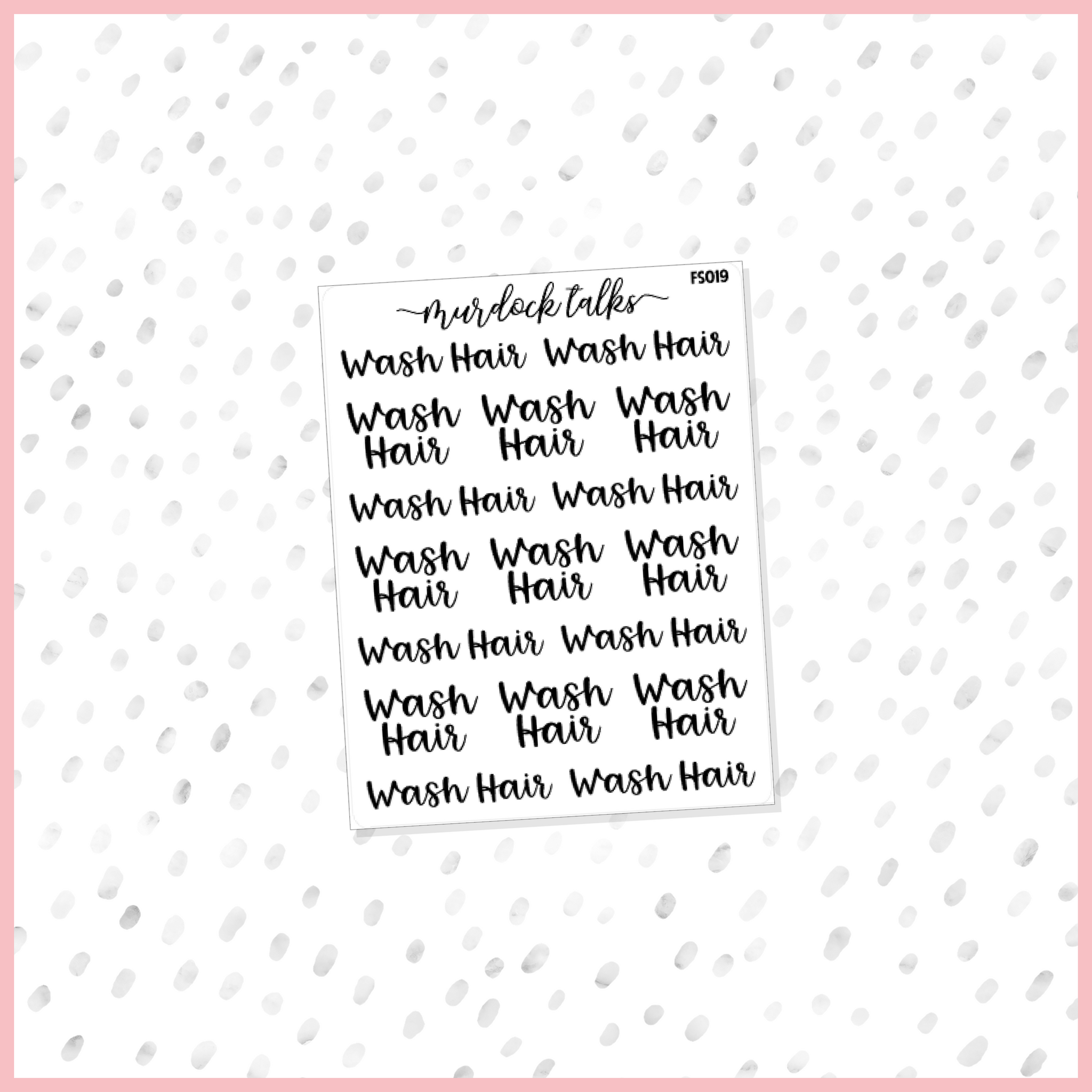 Wash Hair Script || FOIL