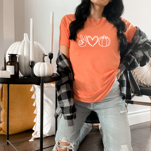 Peace Love Pumpkin || Unisex Relaxed T-Shirt