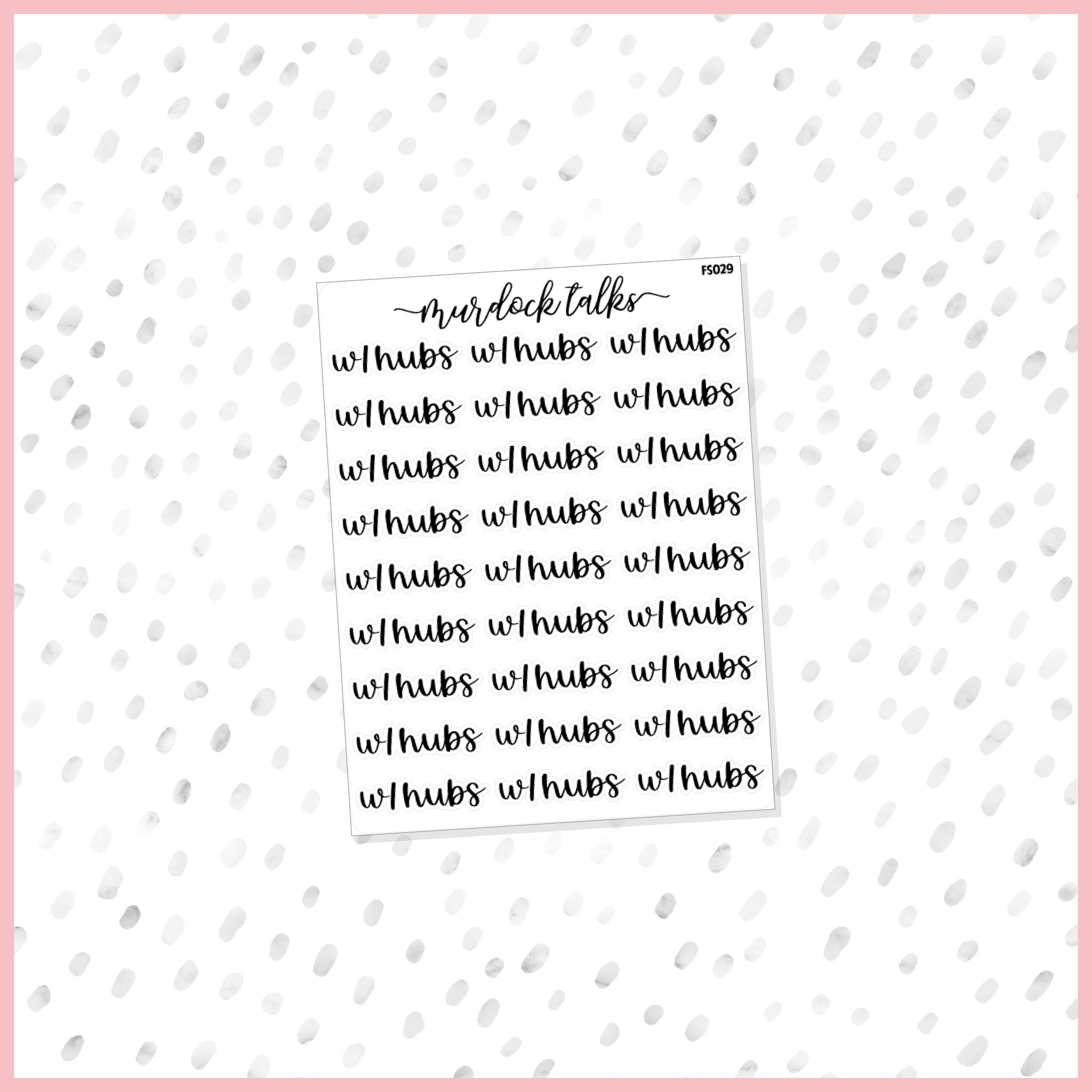 W/Hubs Script || FOIL