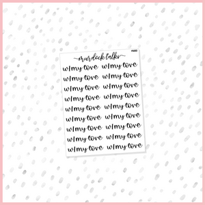 W/My Love Script || FOIL