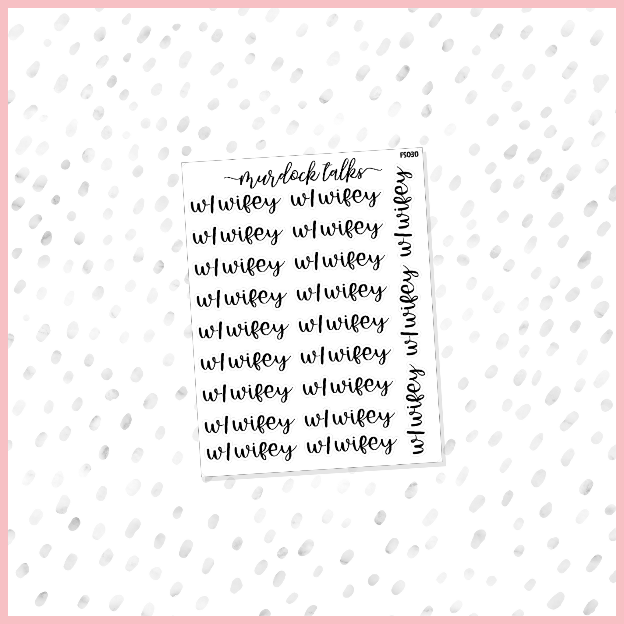 W/Wifey Script || FOIL